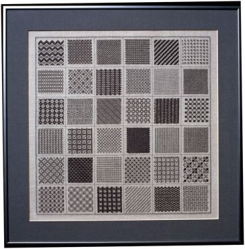 39-1401 Серый сэмплер. Набор для вышивания крестом PERMIN - 1