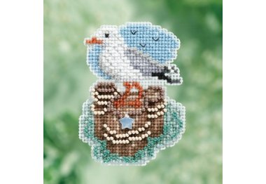 вышивка гладью MH181716 Чайка. Набор для вышивки в смешанной технике Mill Hill