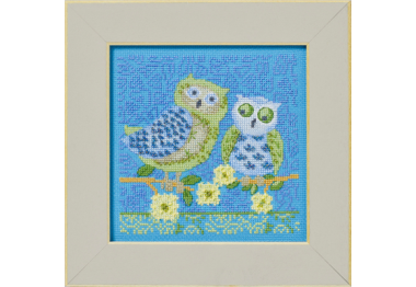 вышивка гладью DM302412 Летние совы. Набор для вышивки в смешанной технике Mill Hill