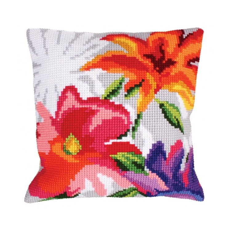 5226 Stylish flowers. Набір для вишивки хрестиком Collection D'Art - 1
