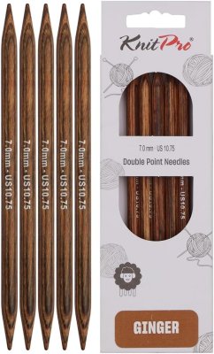 31033 Спиці шкарпеткові Ginger KnitPro, 20 см, 7.00 мм - 1