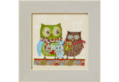  DM302414 Зимние совы. Набор для вышивки в смешанной технике Mill Hill