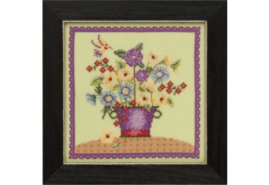 вышивка гладью DM301914 Цветочный букет. Набор для вышивки в смешанной технике Mill Hill