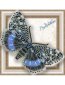 BGP-040 3D Метелик Стрічкарка блакитна. Набір для вишивки бісером ТМ Вдохновение - 1