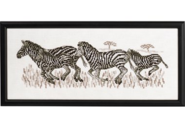  12-8325 Зебри (Zebra. Набір для вишивання хрестом PERMIN