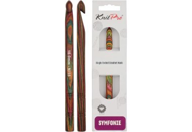  20714 Крючок в`язальний односторонній Symfonie Wood KnitPro, 15 см, 10.00 мм