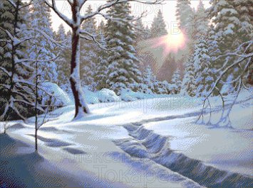 31-3072-НЗ Зимний закат. Набор для вышивания бисером ТМ Токарева А. - 1