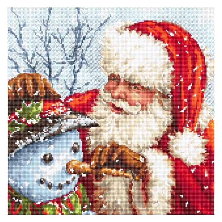 Набір для вишивки хрестиком LETI 919 Santa Claus and Snowman. Letistitch - 1