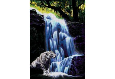  40-5888-НТ Тигр у водопада. Набор Для вышивки бисером ТМ Токарева А.