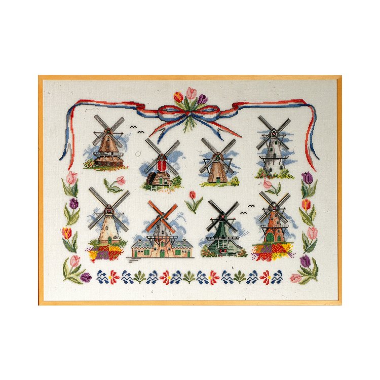 70-0402 Голландські млини. Набір для вишивання хрестом PERMIN - 1 70-0402 Голландські млини. Набір для вишивання хрестом PERMIN - 1