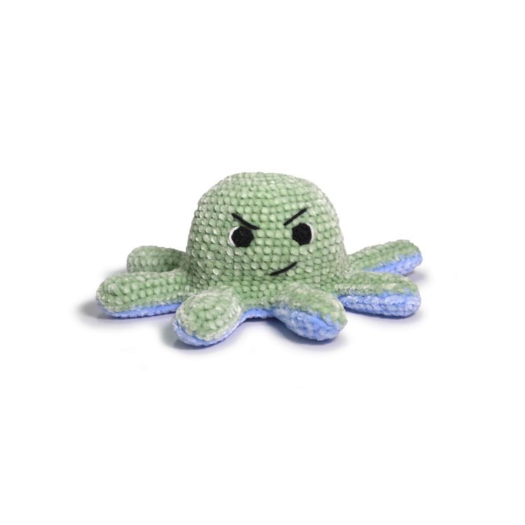 1 AMIGURUMI KIT - REVERSIBLE OCTOPUS Hydrangea &amp; Neo Mint. Набор для вязания игрушки - 4