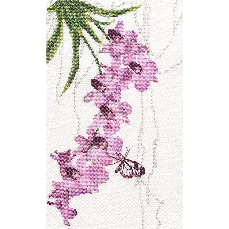 04.004.17 Фіолетова орхідея. Набір для вишивки хрестом Марья-Іскусніца - 1