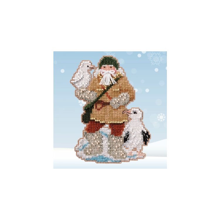 MH202033 Санта с альбатросом. Набор для вышивки в смешанной технике Mill Hill - 1