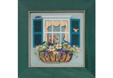 вышивка гладью MH145104 Оконный вазон. Набор для вышивки в смешанной технике Mill Hill