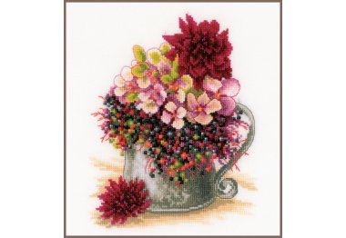  PN-0185110 Pink blush bouquet. Набор для вышивки крестом Lanarte