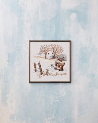 92-2130 Зимова білка (Winter squirrel. Набір для вишивання хрестом PERMIN - 1