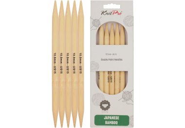 спиці для в'язання 22137 Спиці шкарпеткові Bamboo KnitPro, 20 см, 10.00 мм