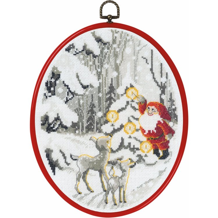 92-8640 Эльф в лесу (Elf in forest. Набор для вышивания крестом PERMIN - 1