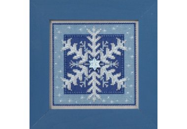 вишивка гладдю MH141635 Кришталева сніжинка. Набір для вишивки в змішаній техніці Mill Hill
