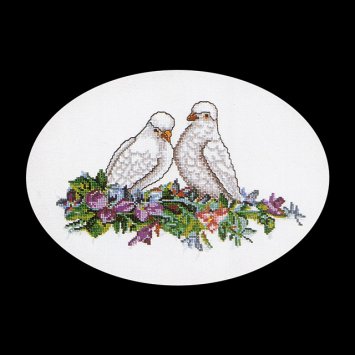 922 Poetry Dove Of Pease Linen. Набор для вышивки крестом Thea Gouverneur - 1