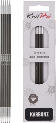 41126 Спиці шкарпеткові Karbonz KnitPro 20 см 2.50 мм - 1 41126 Спиці шкарпеткові Karbonz KnitPro 20 см 2.50 мм - 1