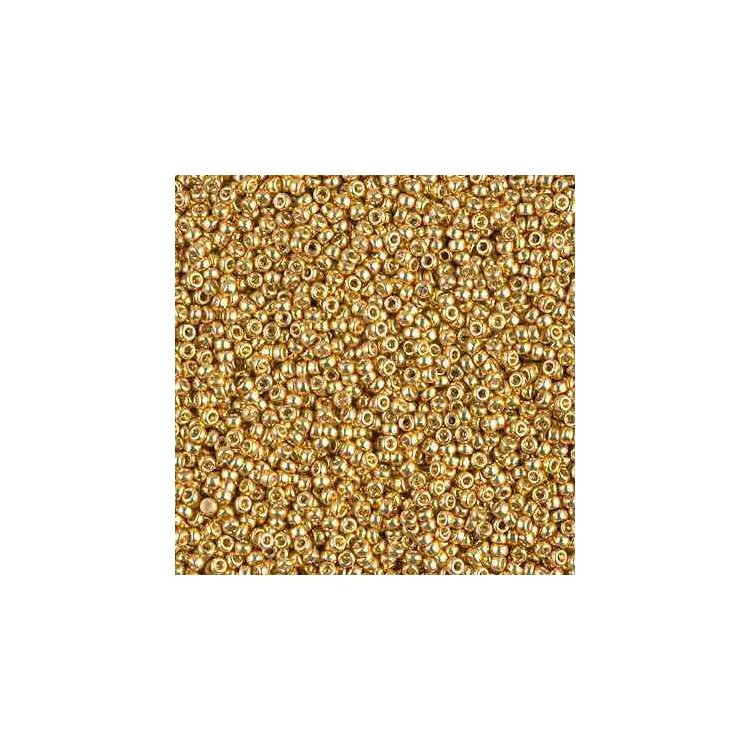 RR-4202 Бісер Miyuki DURACOAT Round Rocailles 15/0 (металізований, золотистий) - 1