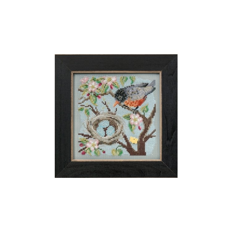 MH145103 Весенний Робин. Набор для вышивки в смешанной технике Mill Hill - 1