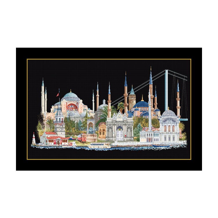 479.05 Istanbul Black Aida. Набір для вишивки хрестом Thea Gouverneur - 1