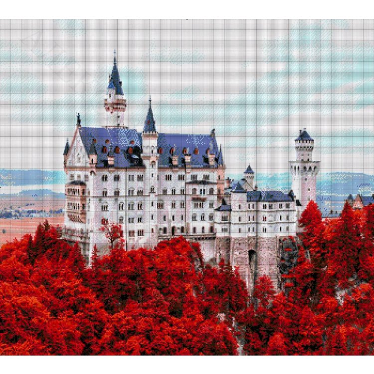 45-3712-НЗ Замок Нойшванштайн. Набір для вишивання бісером ТМ Токарєва А. - 1