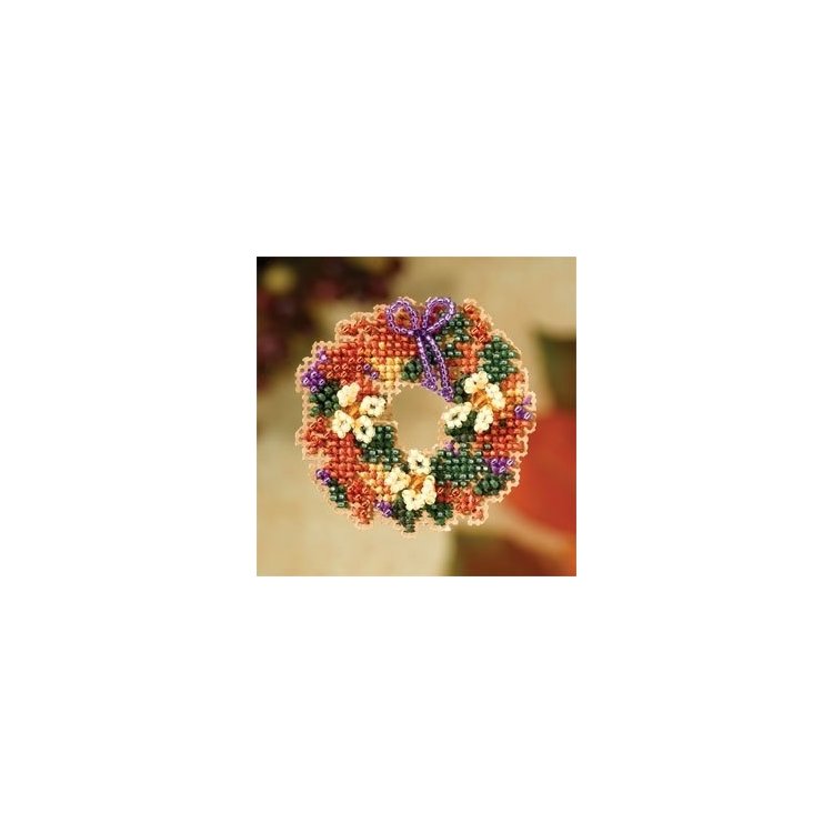 MH187206 Осінній вінок. Набір для вишивки в змішаній техніці Mill Hill - 1