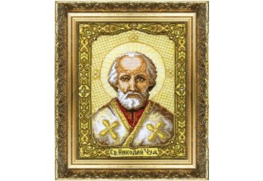  №253  Икона Святителя Николая Чудотворца Набор для вышивания крестом