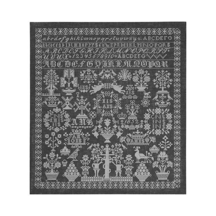 39-7339 Grey namecloth. Набір для вишивання хрестом PERMIN - 1