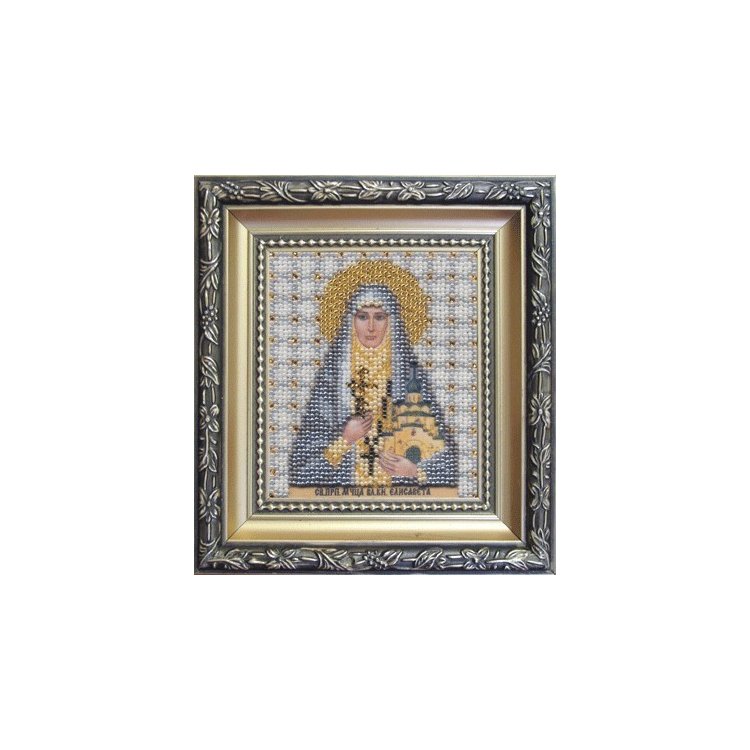 Б-1071 Икона святая преподобная мученица Елисавета Набор для вышивки бисером - 1