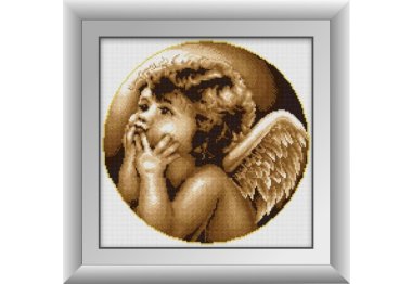 алмазна вишивка 30396 Задумливий ангел. Набір для малювання камінням