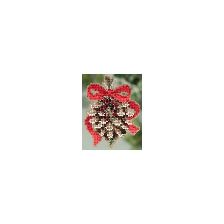 MH185304 Сосновая шишка. Набор для вышивки в смешанной технике Mill Hill - 1