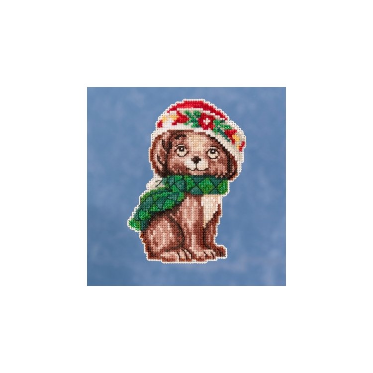 JS201915 Щеня. Набір для вишивки в змішаній техниці Mill Hill - 1