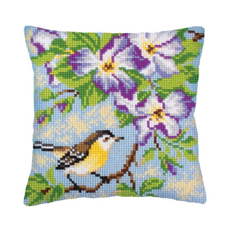 5237 Little titmouse on a branch. Набір для вишивки хрестиком Collection D'Art - 1