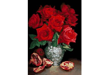  47-2944-НВ Ваза з трояндами. Набір для вишивання бісером ТМ Токарєва А.