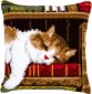 PN-0146409 Спящий кот на книжной полке. Набор для вышивки крестом Vervaco - 1 PN-0146409 Спящий кот на книжной полке. Набор для вышивки крестом Vervaco - 1