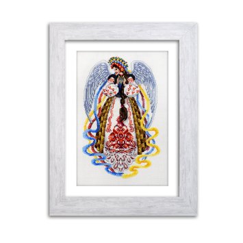 N078 Ангел України. Набір для вишивки хрестом Кольорова - 1