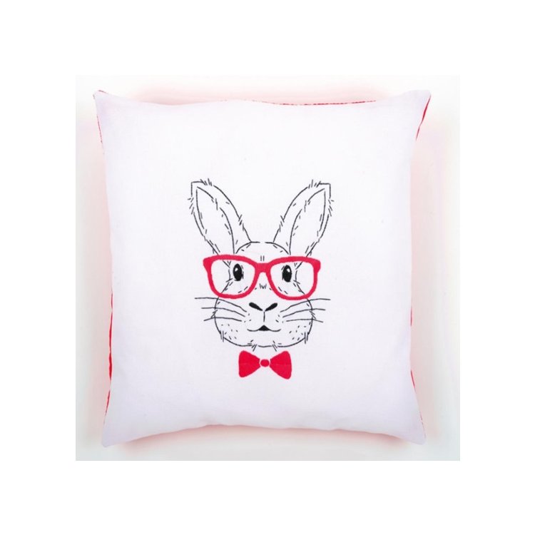 PN-0155964 Кролик в рожевих окулярах. Набір для вишивки гладдю Vervaco - 1