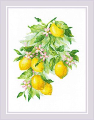 2054 Яркие лимоны. Набор для вышивки крестом Риолис - 1