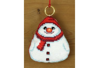 01-6251 Снеговик. Набор для вышивания крестом PERMIN 01-6251 Снеговик. Набор для вышивания крестом PERMIN