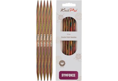 спицы для вязания 20144 Спицы носочные Symfonie Wood KnitPro, 15 см, 6.00 мм