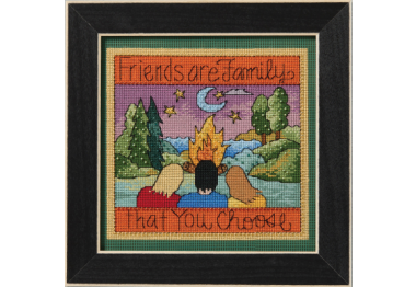 вишивка гладдю ST152411 Друзі та сім'я. Набір для вишивки в змішаній техниці Mill Hill