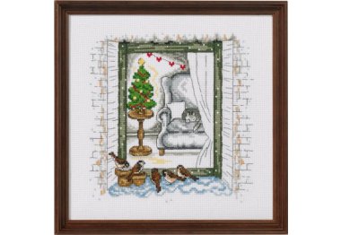 92-9178 Зимнее окно (Winter window. Набор для вышивания крестом PERMIN 92-9178 Зимнее окно (Winter window. Набор для вышивания крестом PERMIN