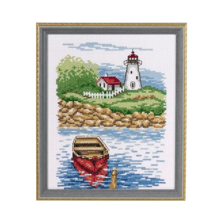 92-9418 Маяк (Lighthouse &amp; skiff. Набір для вишивання хрестом PERMIN - 1