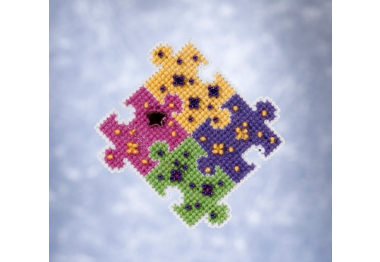 вышивка гладью MH182112 Пазл. Набор для вышивки в смешанной технике Mill Hill