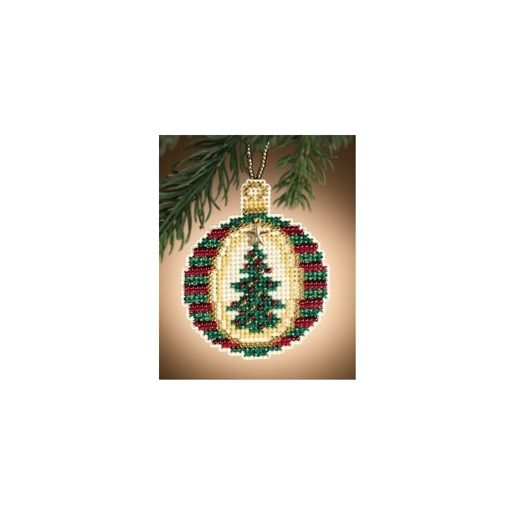 MH161301 Золотий танненбаум. Набір для вишивки в змішаній техніці Mill Hill - 1