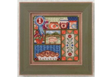 вышивка гладью MH144201 Деревенская ярмарка. Набор для вышивки в смешанной технике Mill Hill